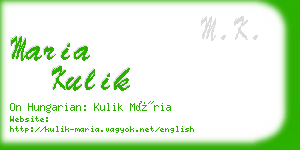 maria kulik business card